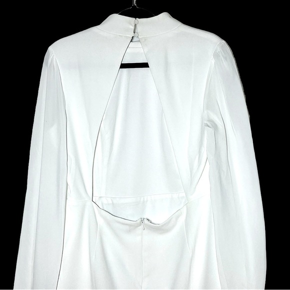 NWT Lulus Exceptionally Flirty White Long Sleeve Backless Mini Dress, Size XL - Picture 7 of 14